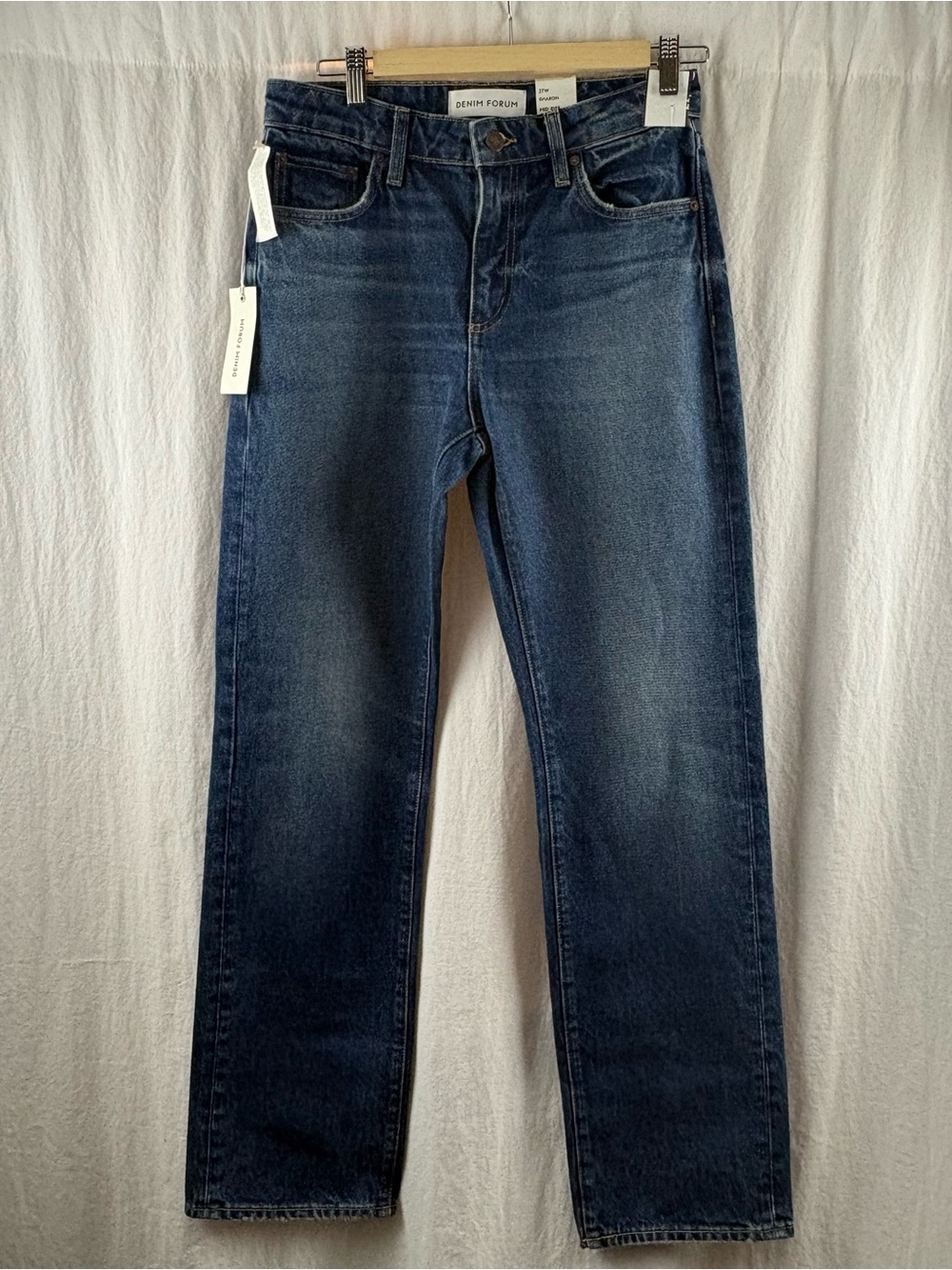 Denim Forum Sharon Mid Straight Dark Blue Vintage NWT 27 - Picture 7 of 11